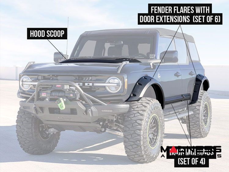 Ford Bronco Complete Body Styling Kit - 4 Door - Super Bolt - Air Design